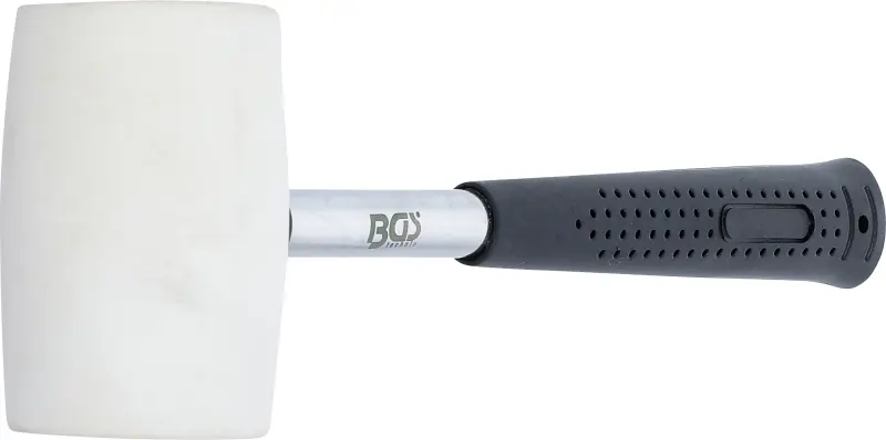 BGS 70139 Gumová palička 250 g, kovová násada, biela hlava priemer. 48 mm