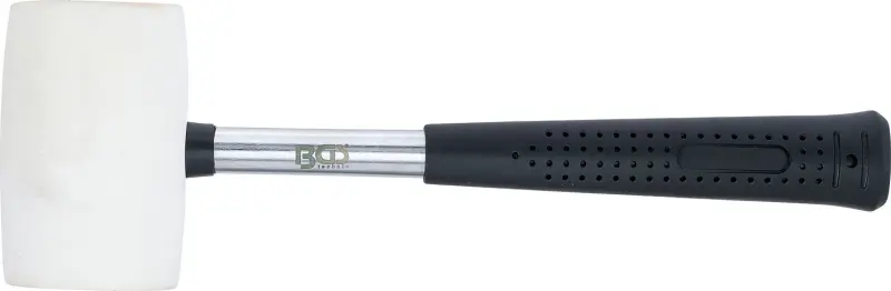 BGS 70139 Gumová palička 250 g, kovová násada, biela hlava priemer. 48 mm