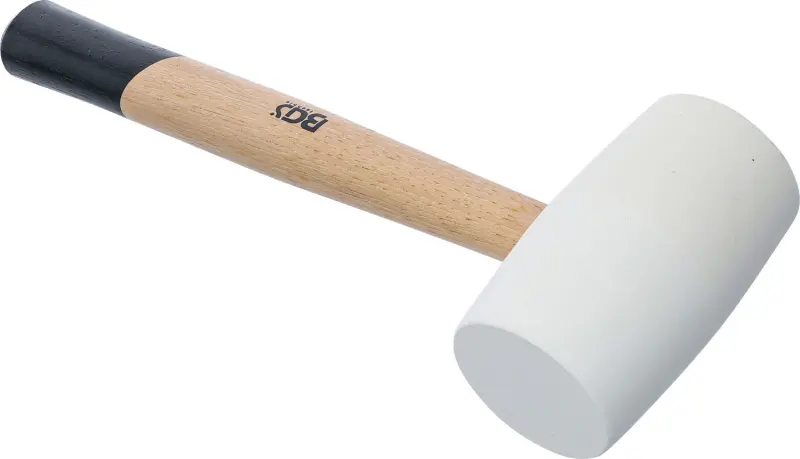BGS 70140 Gumová palička 750 g, násada Hickory, biela hlava pr. 64 mm