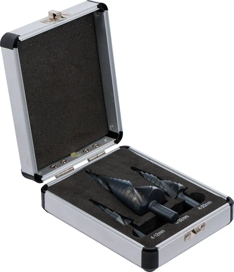 Kraftmann 91945 Stupňovité kužeľové vrtáky pr. 4 ÷ 32 mm v kazete - 3 diely