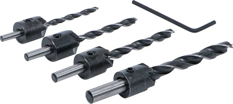 Kraftmann 50790 Vrtáky do dreva so záhlbníkmi - 4 diely