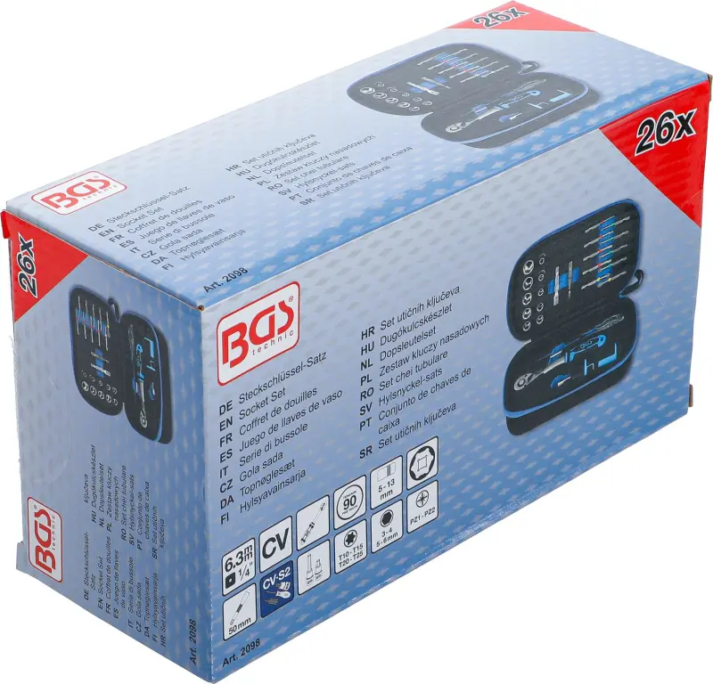 BGS 2098 Gola sada 1/4" | 26 dielov