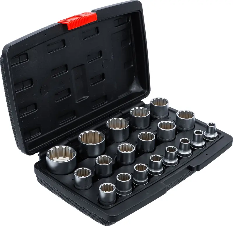 Kraftmann 95101 Nástrčné hlavice 1/2" 8 ÷ 32 mm Gear-Lock - 19 dielov