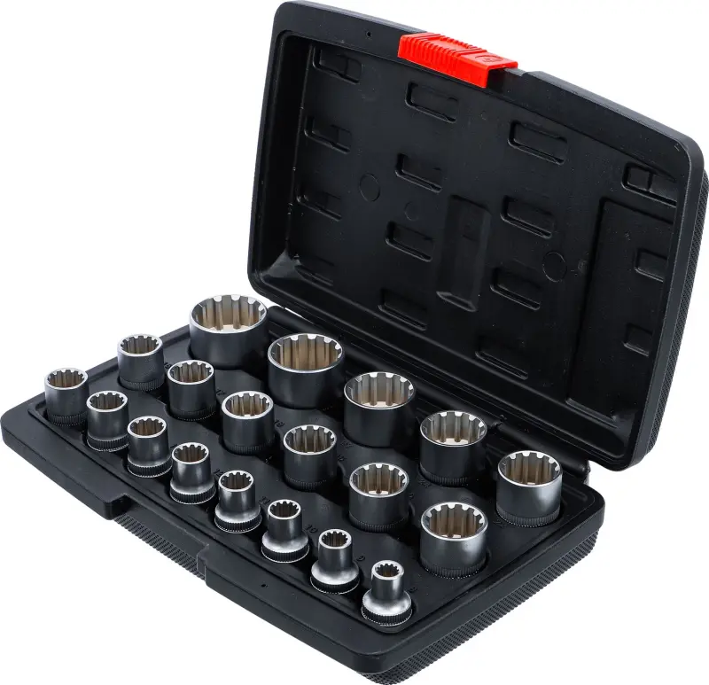 Kraftmann 95101 Nástrčné hlavice 1/2" 8 ÷ 32 mm Gear-Lock - 19 dielov