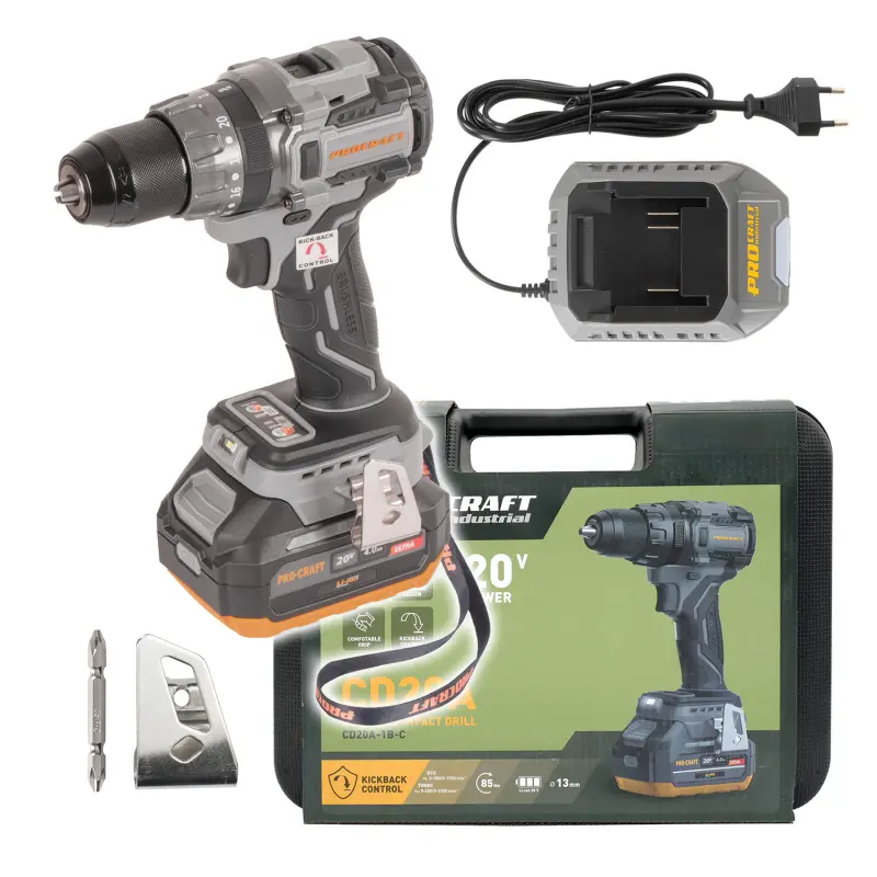 Aku vrtací šroubovák Procraft Industrial CD20A (PRCCD20A1BC)