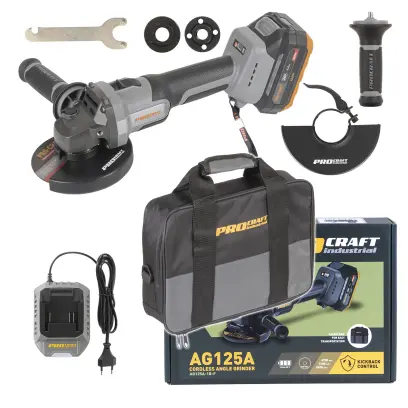 Aku úhlová bruska Procraft Industrial AG125A-1B-F 125 mm v tašce (PRCAG125A1BF)