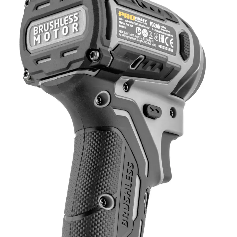 Aku rázový utahovák Procraft Industrial ID20A 1/4" 80 ÷180 Nm (4,0 Ah) (PRID20A1B)