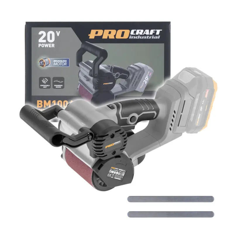 Aku válcová (satinovací) bruska Procraft Industrial BM100A (bez aku) (PRCBM100ABB)
