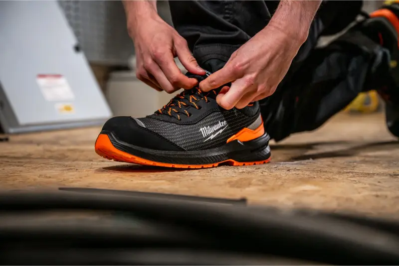 Bezpečnostní obuv Milwaukee FLEXTRED s vysokou viditelností, textilní svršek, FXT S1PS Orange 1L919199 SC FO SR ESD, oranžová barva (vel.38), 4932501560