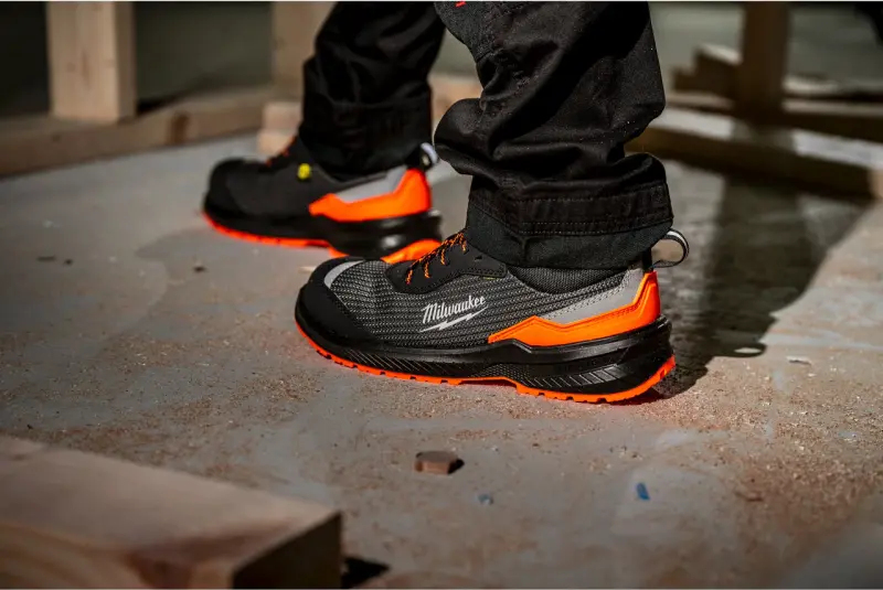 Bezpečnostní obuv Milwaukee FLEXTRED s vysokou viditelností, textilní svršek, FXT S1PS Orange 1L919199 SC FO SR ESD, oranžová barva (vel.47), 4932501569