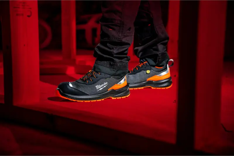 Bezpečnostní obuv Milwaukee FLEXTRED s vysokou viditelností, textilní svršek, FXT S1PS Orange 1L919199 SC FO SR ESD, oranžová barva (vel.48), 4932501570
