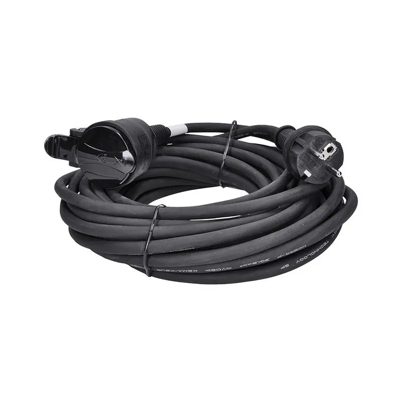 Prodlužovací přívod - spojka Solight PS3, 1 zásuvka, 10m, 3x 2,5mm2, guma-neopren, černá (SOLIPS35)