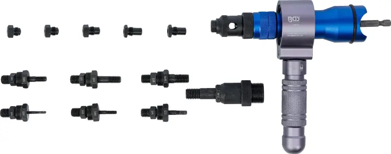 Nastavec na vrtačky BGS 74690 pro nýtovací matice M3 - M12 (BGS1074690)