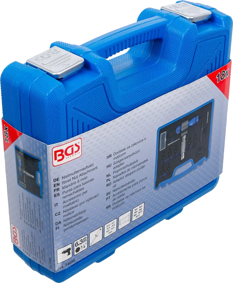 Nastavec na vrtačky BGS 74690 pro nýtovací matice M3 - M12 (BGS1074690)
