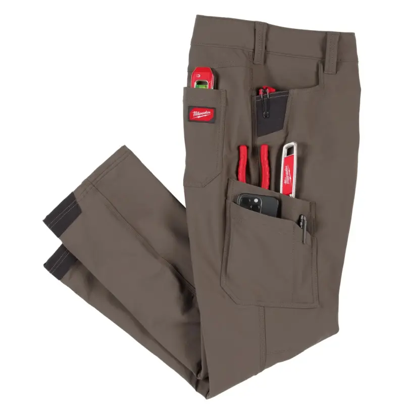 Pracovní kalhoty MILWAUKEE FREEFLEX Stretch, hnědé, Vel. 64/XXXL, 4932502061