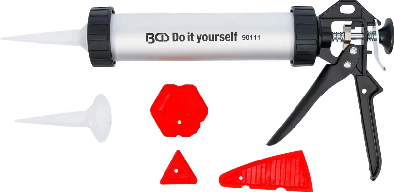 Vytláčacia hliníková pištoľ na patróny Kraftmann 90111 so sadou hladidiel na škáry - 5 dielov (BGS1090111)