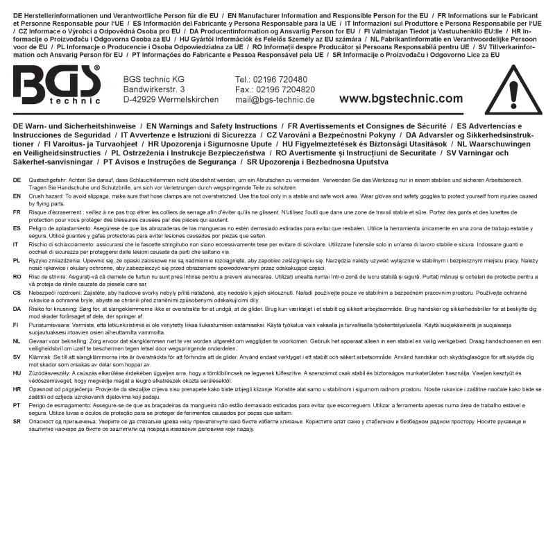Hadicové spony pr. 10 ÷ 45 mm Kraftmann 88185 - 15 dielov (BGS1088185)