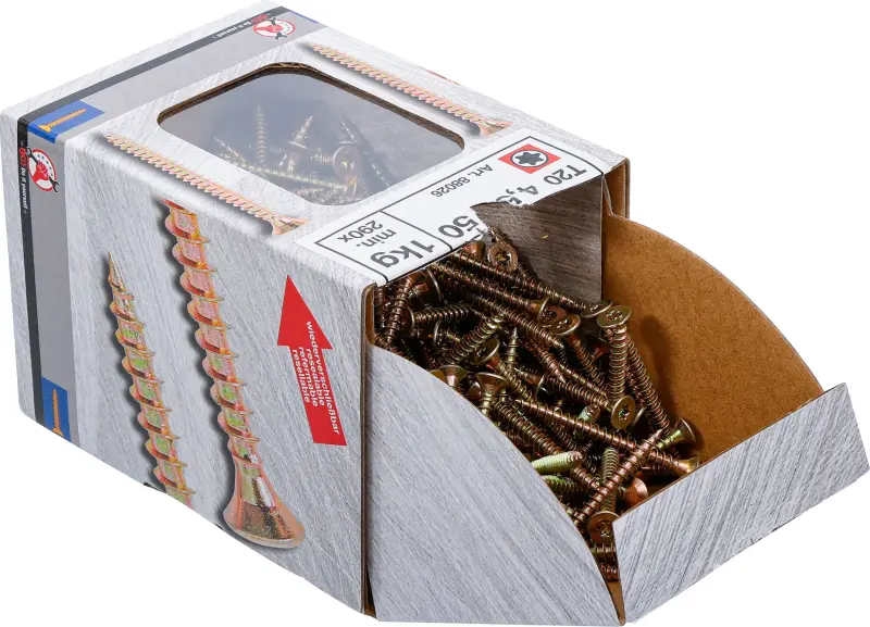 Viacúčelové skrutky T-profil T20 4,5 x 50 mm 1 kg / 290 ks Kraftmann 88026 (BGS1088026)