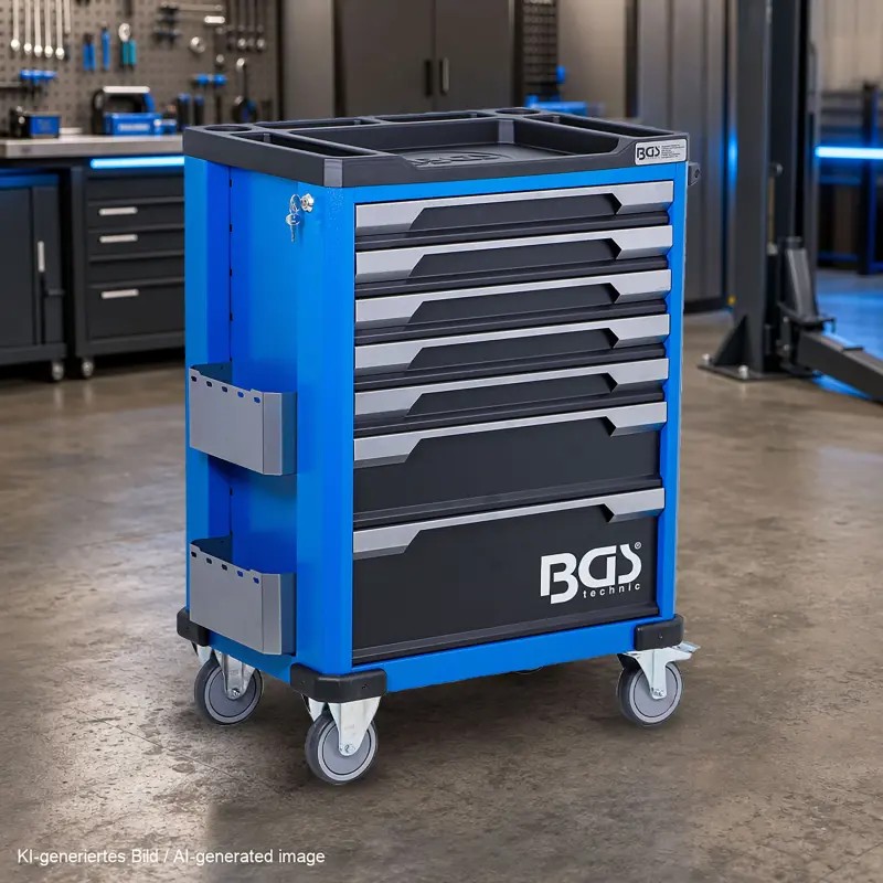Dielenský vozík 7 zásuviek BGS 6068 - 246 nástrojov (BGS106068)