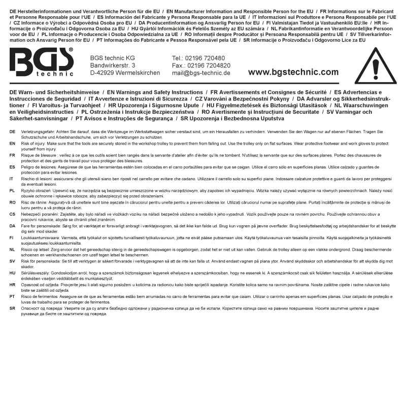 Dielenský vozík 7 zásuviek BGS 6068 - 246 nástrojov (BGS106068)