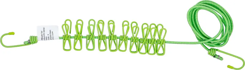 Šnúra na bielizeň flexibilná 1,9–2,4 ms 10 klipy Kraftmann 85535 (BGS1085535)