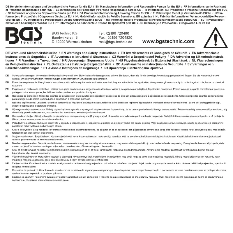 Pracovné rukavice pre mechaniky s ochranou proti prerezaniu BGS 4541 veľ. 9 (BGS104541)