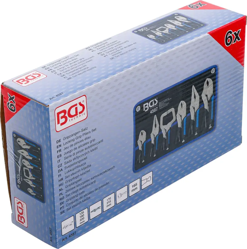 Súprava škripcových klieští 6dielna BGS 4587 (BGS104587)