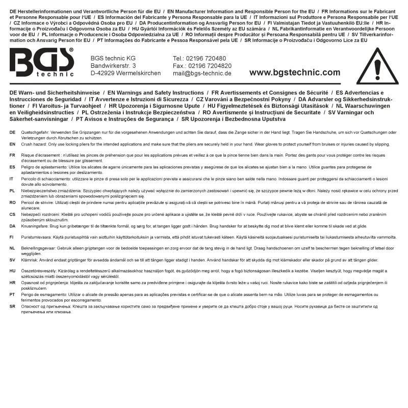 Súprava škripcových klieští 6dielna BGS 4587 (BGS104587)