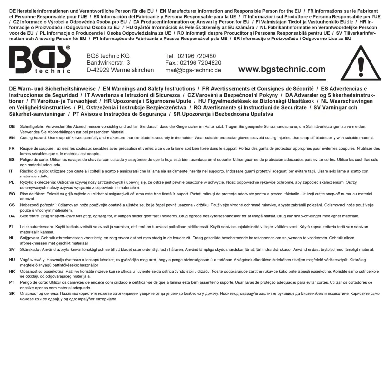 Bezpečnostný univerzálny nôž 155 mm BGS 50618 (BGS1050618)