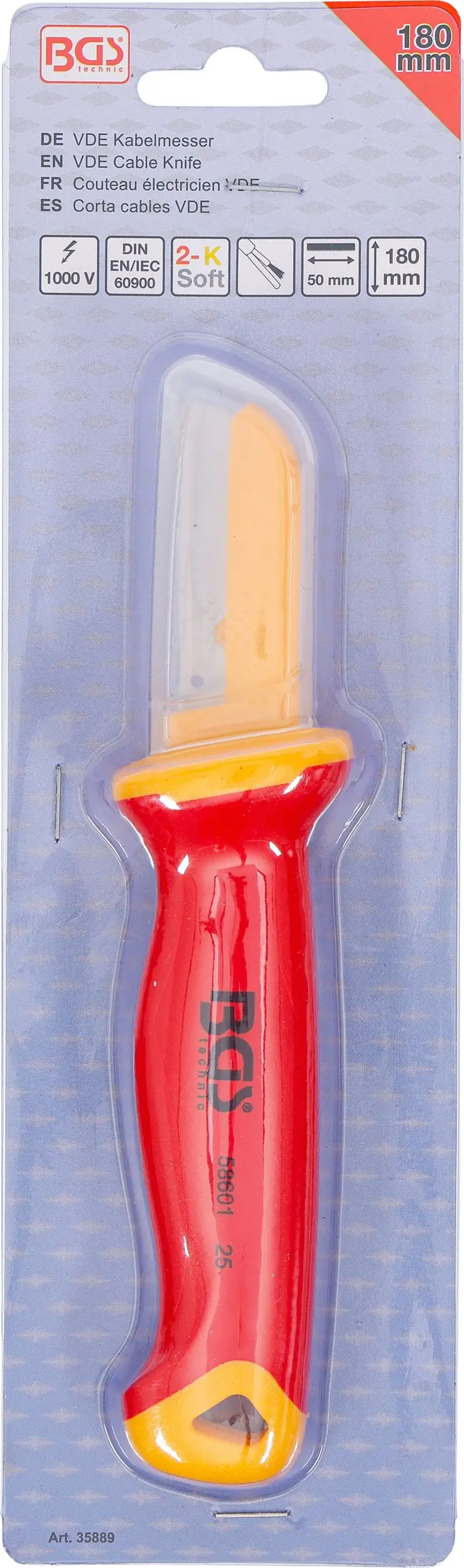 Káblový nôž VDE 180 mm BGS 35889 rovný (BGS1035889)