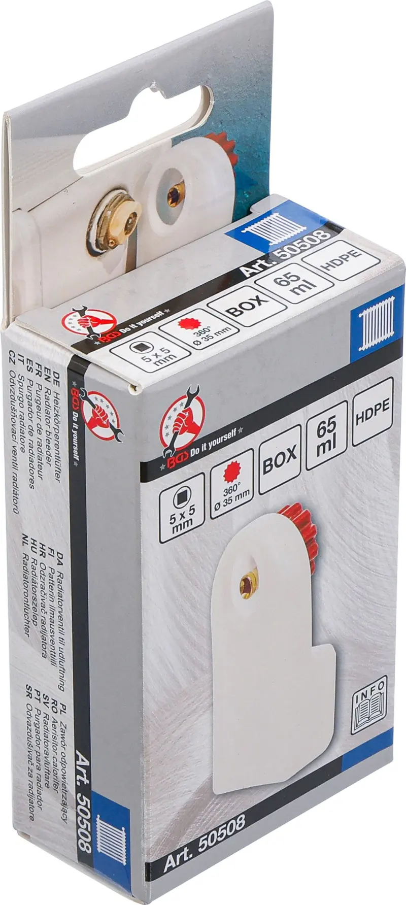 Odvzdušňovací ventil radiátorov so záchytnou nádobou 65 ml Kraftmann 50508 (BGS1050508)