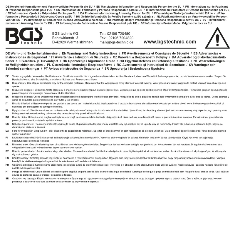 Stupňovitý vrták pr. 4 ÷ 52 mm BGS 74702 TiAlN (BGS1074702)