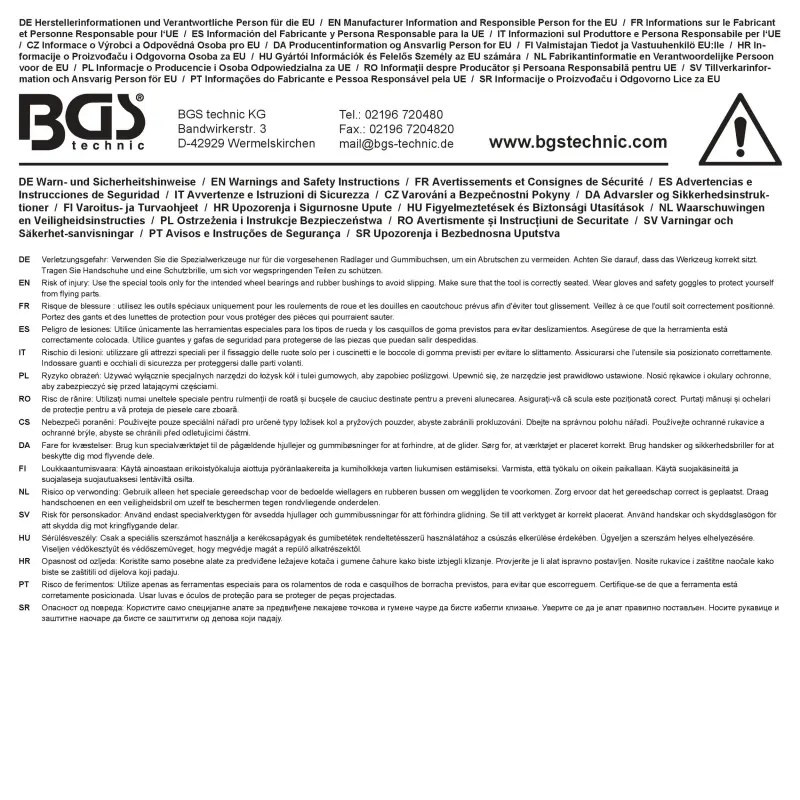 Náradie na demontáž/montáž oporných ložísk motora pre VAG BGS 74819 (BGS1074819)