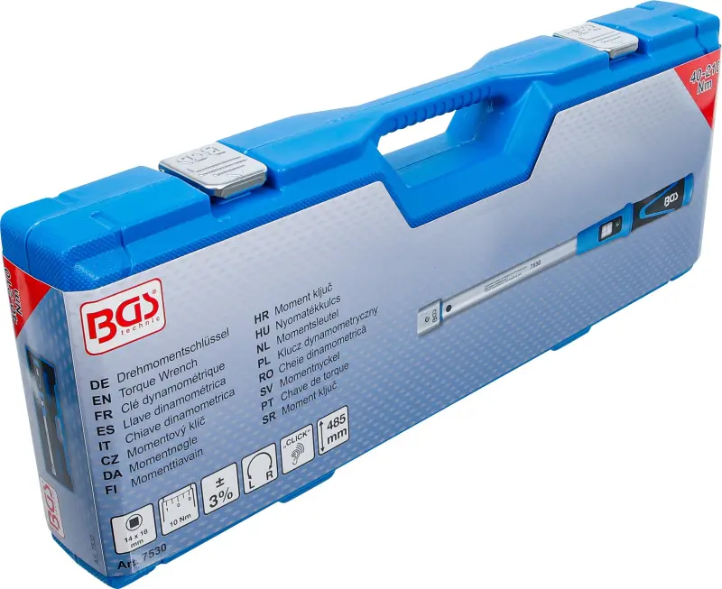 Momentový kľúč BGS 7530 pre nástrčné nástroje 14 x 18 mm (40 ÷ 210 Nm) (BGS107530)