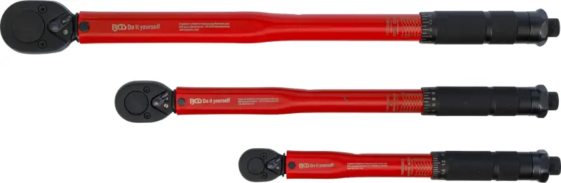 Momentové kľúče Kraftmann 2 ÷ 210 Nm BGS1090114 (Sada 3 ks) (1/4") 2 ÷ 24 Nm, (3/8") 19 ÷ 110 Nm, (1/2") 28 - 210 Nm - 3 diely (BGS109