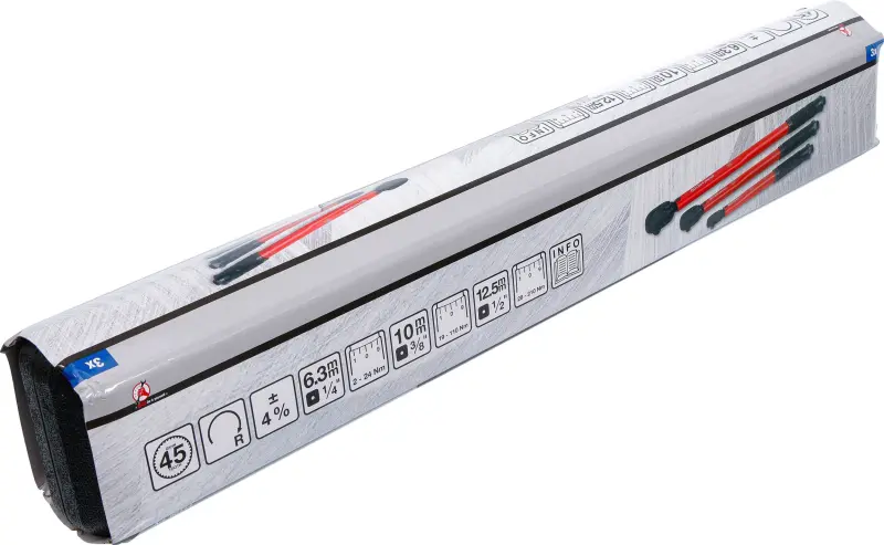 Momentové kľúče Kraftmann 2 ÷ 210 Nm BGS1090114 (Sada 3 ks) (1/4") 2 ÷ 24 Nm, (3/8") 19 ÷ 110 Nm, (1/2") 28 - 210 Nm - 3 diely (BGS109