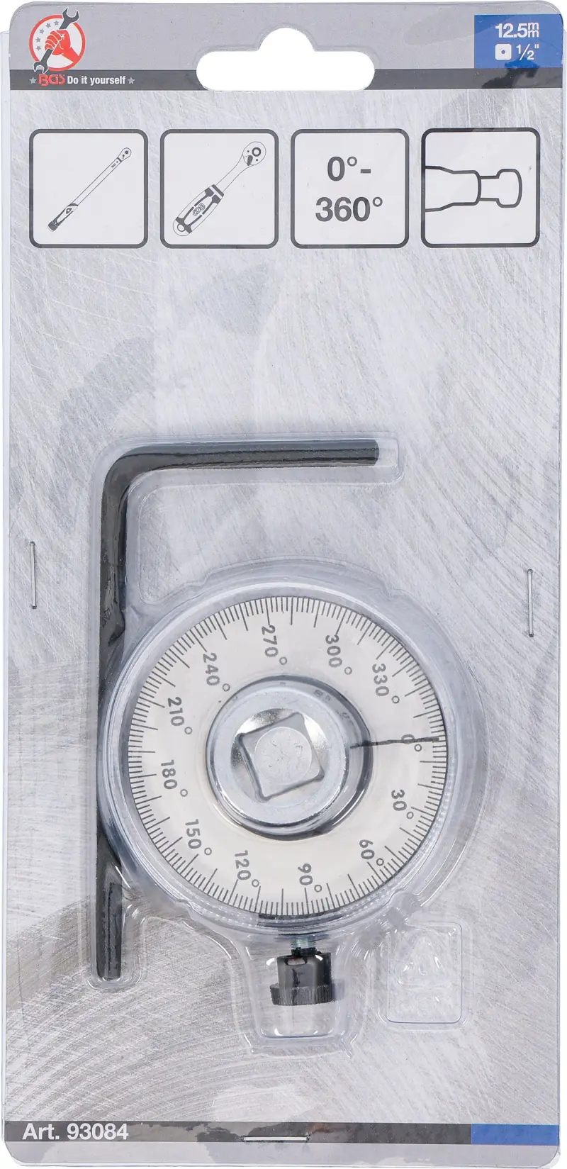 Račňový uhlomer 1/2" Kraftmann 93084 (BGS1093084)