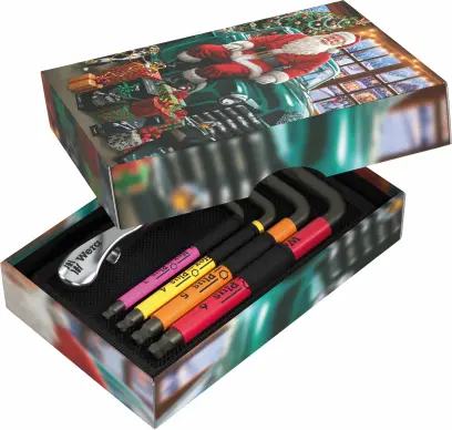 Wera 135825 Zástrčné kľúče Tool-Card Hex-Plus Christmas 2026 v pultovom displeji (W05135825001)