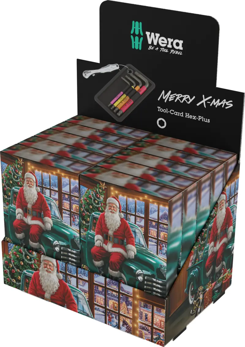 Wera 135825 Zástrčné kľúče Tool-Card Hex-Plus Christmas 2026 v pultovom displeji (W05135825001)