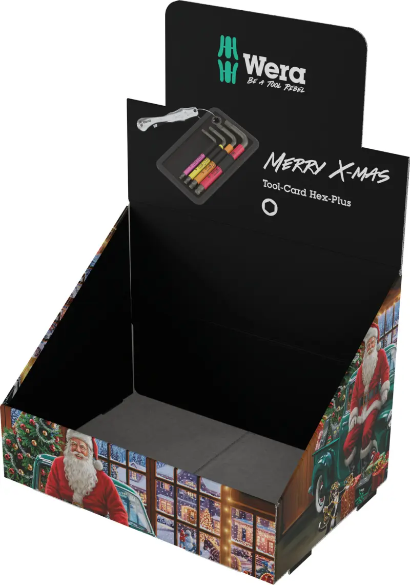 Wera 135825 Zástrčné kľúče Tool-Card Hex-Plus Christmas 2026 v pultovom displeji (W05135825001)