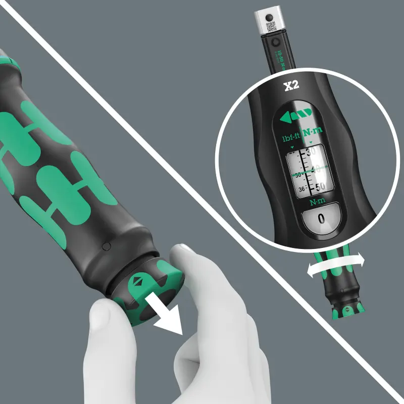 Wera 136062 Momentový kľúč Click-Torque X 2 pre nástrčné nástroje 14x18mm (10 ÷ 50 Nm). Typ 9558 - 5 dielov (W05136062001)
