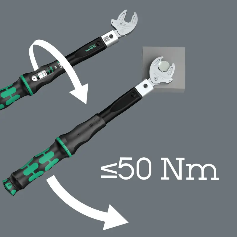 Wera 136062 Momentový kľúč Click-Torque X 2 pre nástrčné nástroje 14x18mm (10 ÷ 50 Nm). Typ 9558 - 5 dielov (W05136062001)