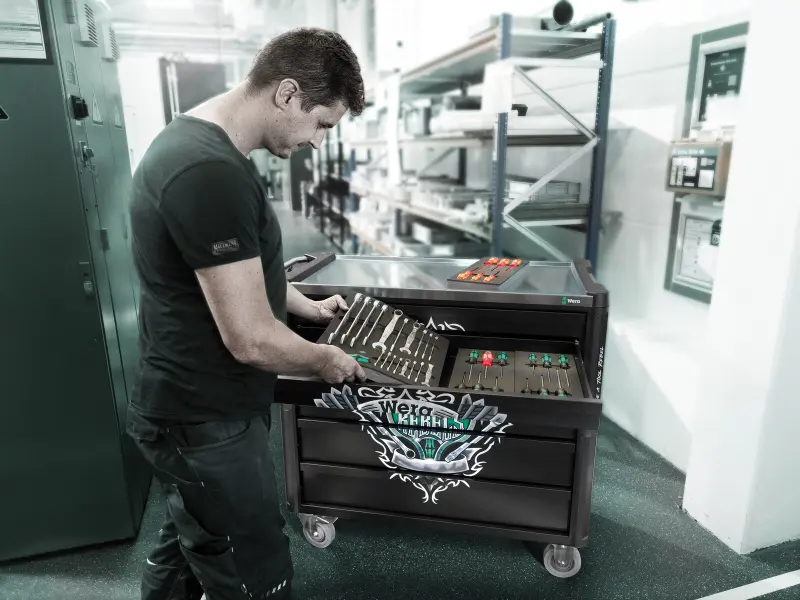 Wera 501881 Dielenský vozík Tool Rebel z nerezovej ocele XXL 9801, bez náradia (W05501881001)