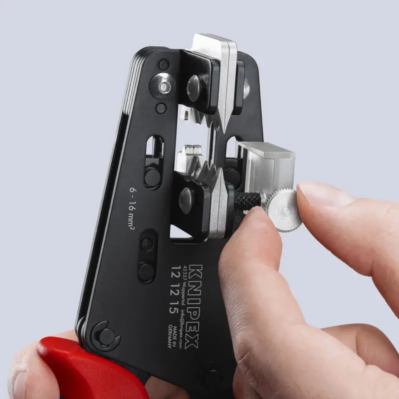 Přesné odizolovací kleště Knipex 12 12 15 (průřez 6 až 16 mm²) (K121215)