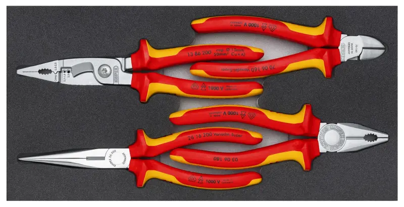 KNIPEX sada kleští VDE Chrom I, 4 ks 00 20 01 V20 (K002001V20)