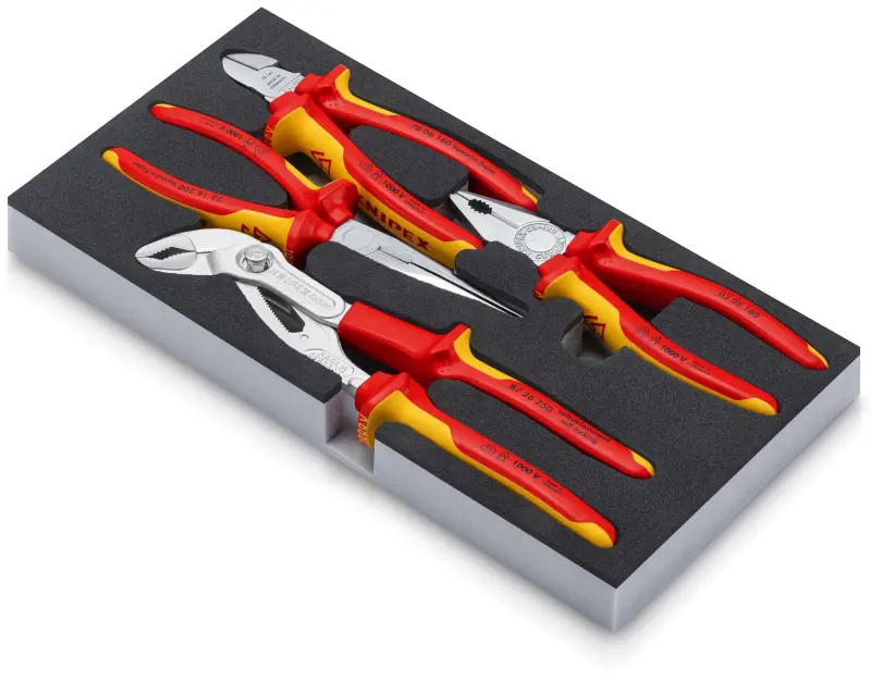 Elektrikářské kleště Knipex 00 20 01 V21 "VDE Chrom II" - sada 4 ks (K002001V21)