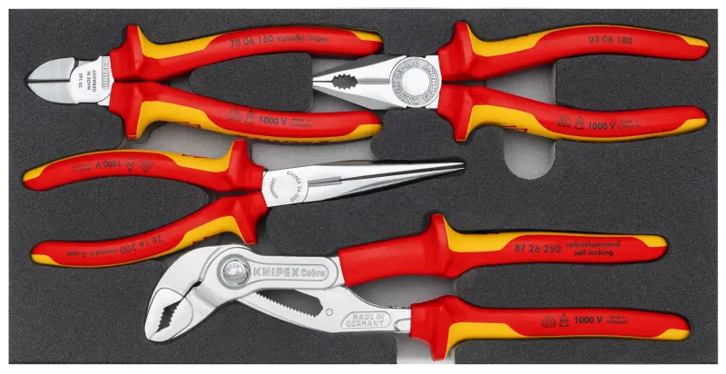 Elektrikářské kleště Knipex 00 20 01 V21 "VDE Chrom II" - sada 4 ks (K002001V21)