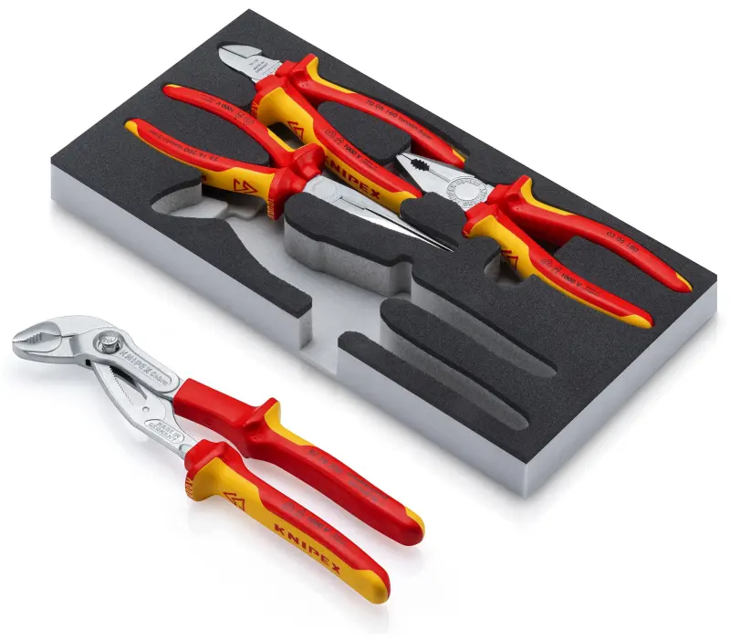 KNIPEX sada kleští VDE Chrom II, 4 ks 00 20 01 V21 (K002001V21)