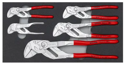 Klešťové klíče Knipex 00 20 01 V24 - sada 5 ks v pěnové vložce (K002001V24)