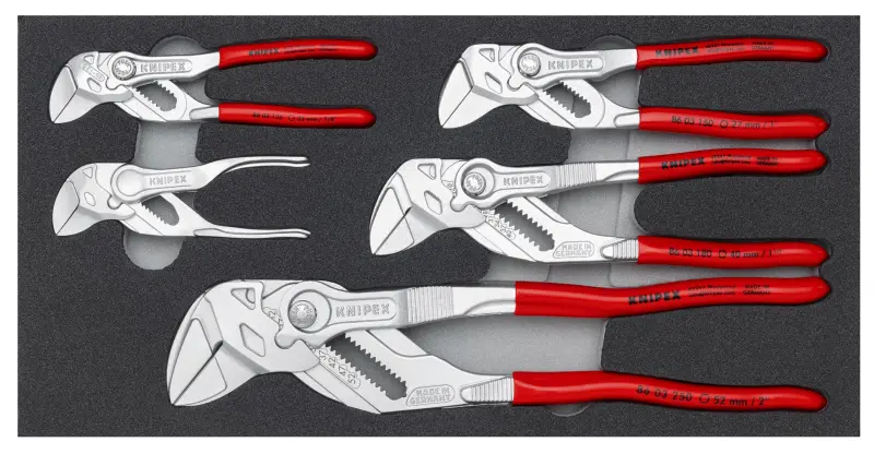 Klešťové klíče Knipex 00 20 01 V24 - sada 5 ks v pěnové vložce (K002001V24)